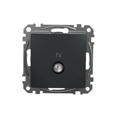 Sedna Design & Elements Gniazdo antenowe TV końcowe 4dB czarny antracyt SDD114471 SCHNEIDER (SDD114471)